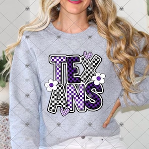 Texans Tarleton PNG | Purple and white |digital download