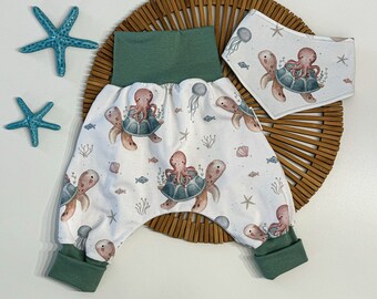 Baby Hosen - Pumphosen Babys u. Kinder - Maritime Babykleidung - Erstlingsausstattung für Kinder - Geschenk zur Geburt - Gr 44-110