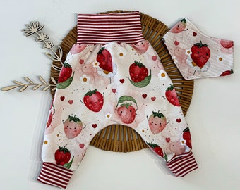 Pumphosen Set mit Früchten - Bio Babykleidung für Jungs und Mädchen - Geschenke zur Geburt für Frühchen, Babys und Kleinkinder - Gr. 44-110