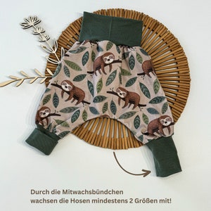 Baby Pumphose mit Faultieren für jeden Anlass Hosen die mitwachsen Babyausstattung für Frühchen, neugeborene und Kleinkinder, Gr. 44-110 Bild 3