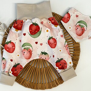 Pumphosen Set mit Früchten Bio Babykleidung für Jungs und Mädchen Geschenke zur Geburt für Frühchen, Babys und Kleinkinder Gr. 44-110 Bild 7