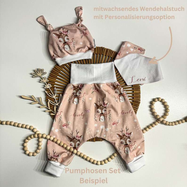 Baby Pumphose mit Faultieren für jeden Anlass Hosen die mitwachsen Babyausstattung für Frühchen, neugeborene und Kleinkinder, Gr. 44-110 Bild 2