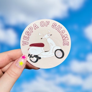 Motorsports &quot;Vespa of Shame&quot; sticker | cute Formula One sticker for notebooks, water bottles, laptops | F1