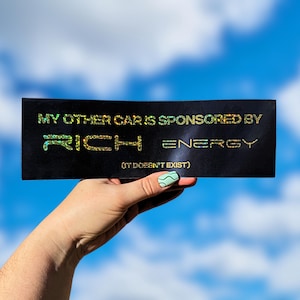 Rich Energy bumper sticker | vinyl sticker F1 team | funny Formula One sticker | F1 merch