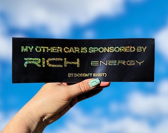 Rich Energy-bumpersticker | vinylsticker F1-team | grappige Formule 1-sticker | F1-merchandise