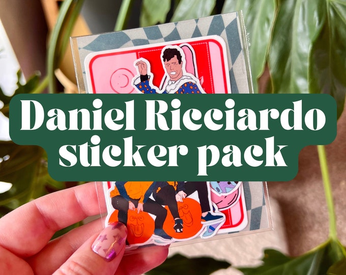 Daniel Ricciardo Sticker Pack F1 Sticker for Notebooks, Laptops, and