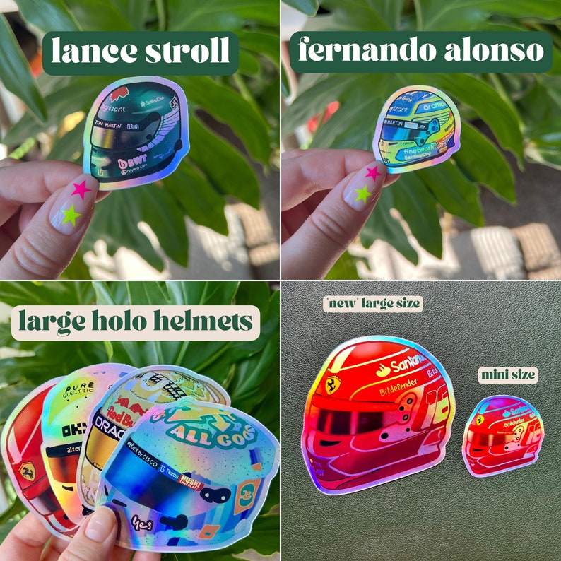 Lando Norris Mini Helmet Sticker | Cute Formula One Sticker for ...