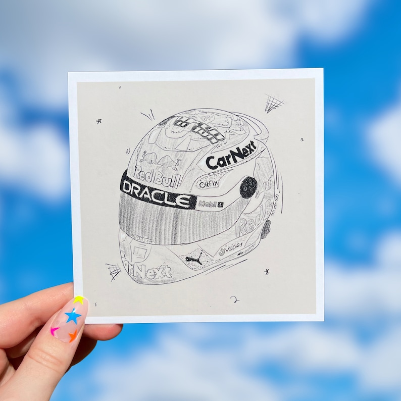 Motorsport art prints | cute F1 print for room/office decor | F1 art Max Verstappen Charles Leclerc Carlos Sainz Ferrari F1 art image 2