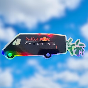 Pegatina Red Bull Catering / Pegatina F1 / Pegatina divertida de Fórmula 1 / Max Verstappen