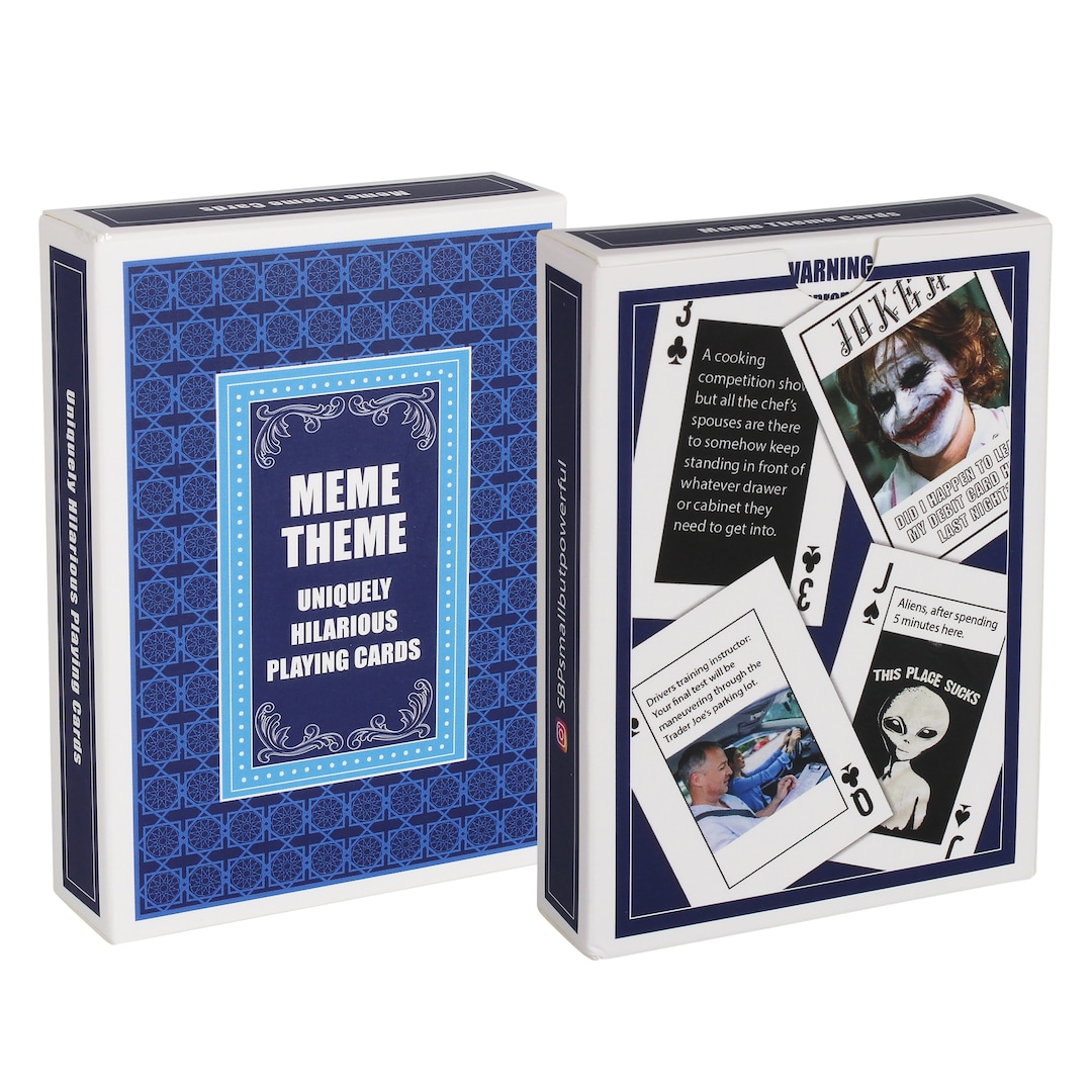 Meme Theme Playing Cards - 54 Uniquely Funny Cards. A Clever and Fun ...