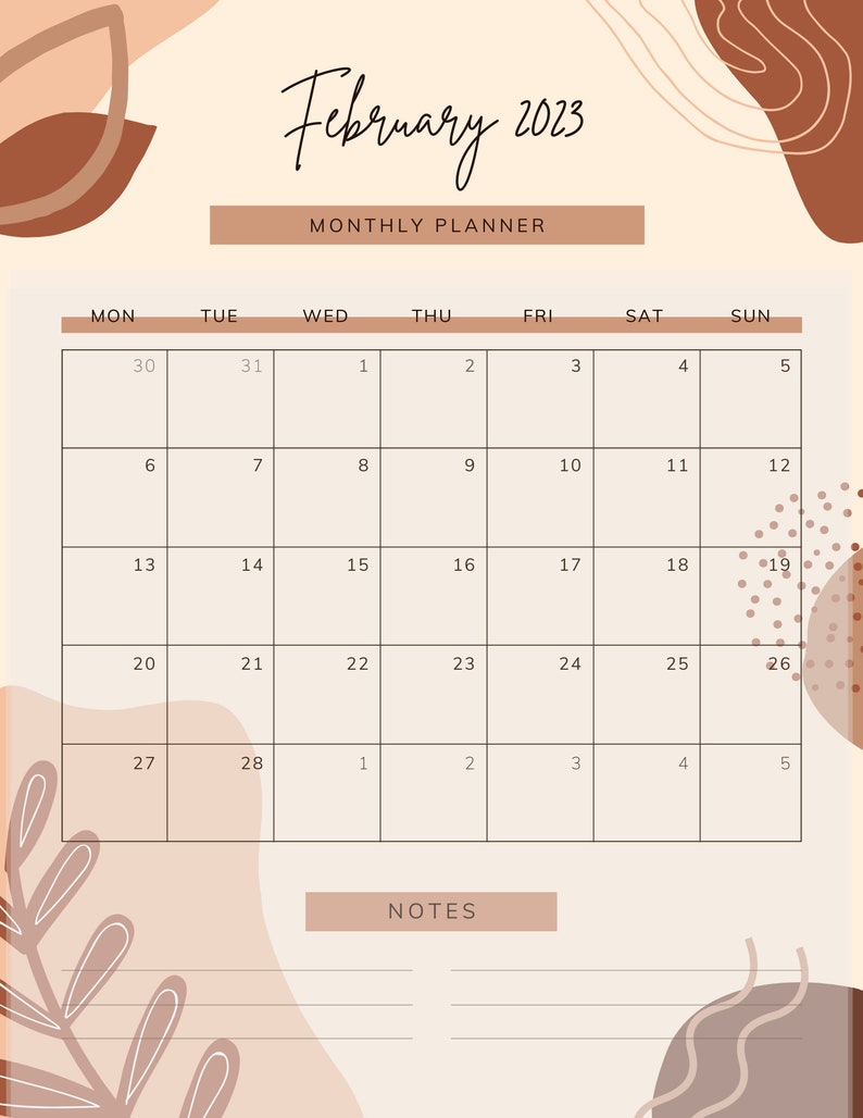 Aesthetic 2023 Yearly Calendar Minimalistic PRINTABLE & Etsy UK