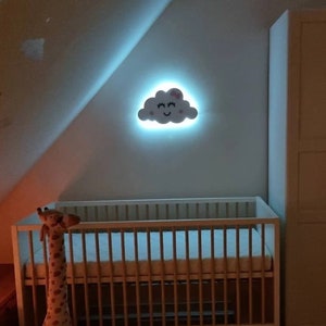 Cloud Lamp, Baby Girl Gift, Nursery Night Light, Nursery Wall Lamp, Cloud Decor, Cloud Wall Light, Newborn Gift, Baby Shower Gift