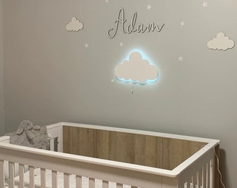 Christmas Gift For Baby, Cloud Lamp, Cloud Night Light, Cloud Wall Art, Nursery Wall Decor, Baby Gift, Nursery Wall Light, Baby Room Lamp