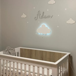 Christmas Gift For Baby, Cloud Lamp, Cloud Night Light, Cloud Wall Art, Nursery Wall Decor, Baby Gift, Nursery Wall Light, Baby Room Lamp