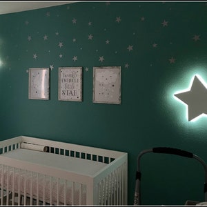 Star Lamp, Moon Lamp, Baby Night Light, Baby Room Lamp, Nursery Wall Lamp, Kids Wall Lamp, Nursery Wall Art, First Birthday Gift