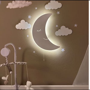 Weihnachtsgeschenke für Baby, Mond-Lampe, Baby-Nachtlicht, Mondlicht, Kinderzimmer-Wandlampe, Mond-Wandlampe, Babyzimmerlampe, Babyzimmerleuchte