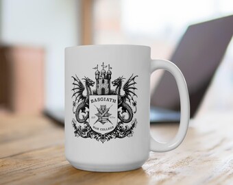 Fourth Wing Ceramic Mug | Basgiath War College Dragon Crest
