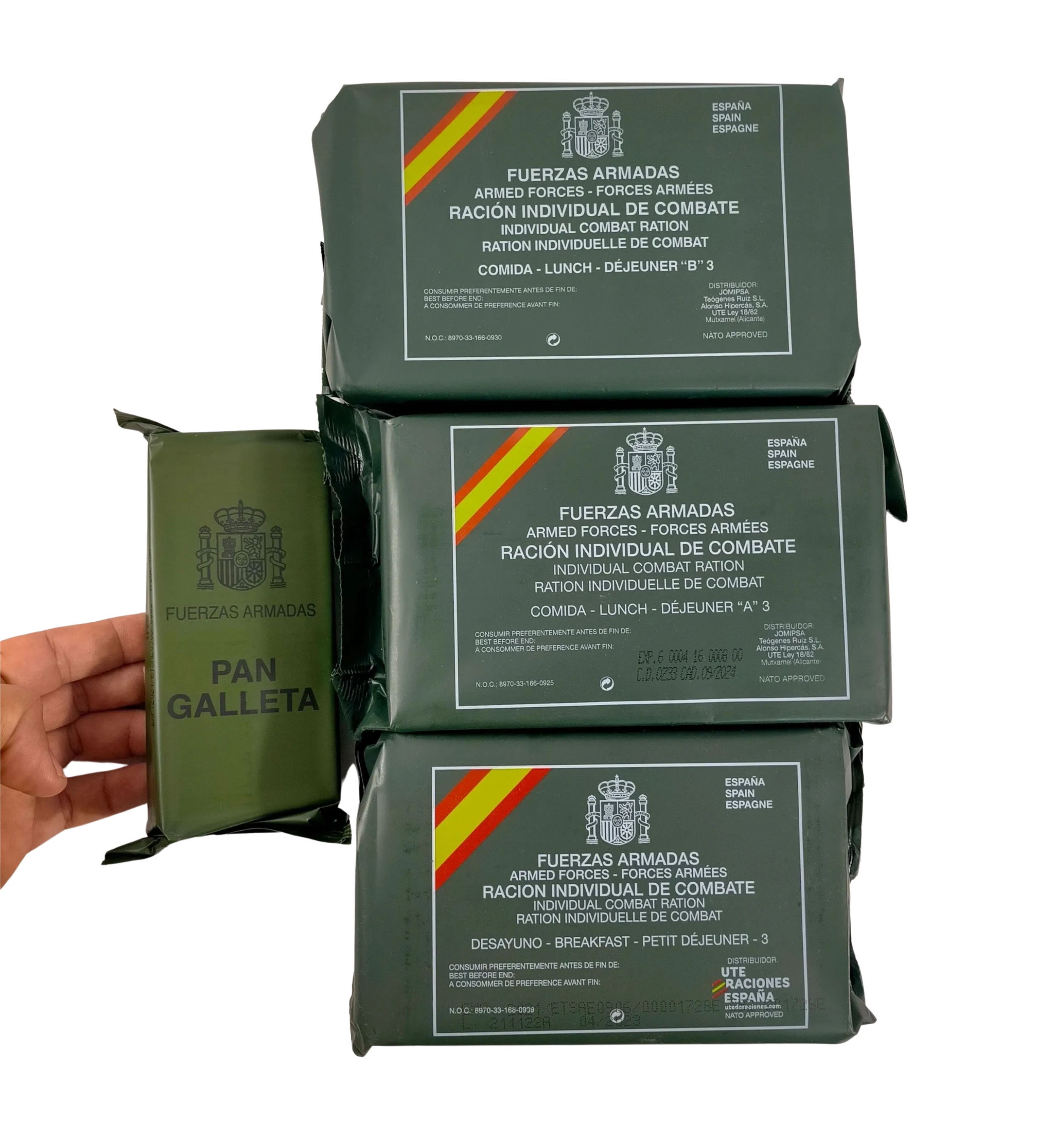 Original Spanish Army MRE Meal – Military Field Ration, Outdoor Survival Food (New)