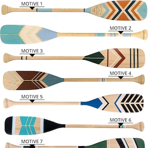 Decorative canoe paddle 110cm, on the wall to hang, hand painted, Perfect decoration or gift for water sports fan