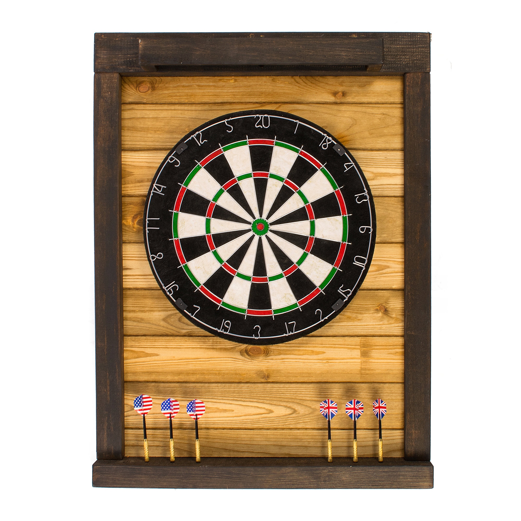 The Premium Dart Wandschutz Aus Rustikem Holz Beleuchtung 