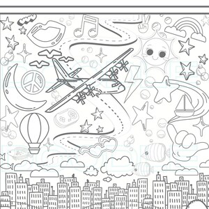 Doodletown Printable coloring page