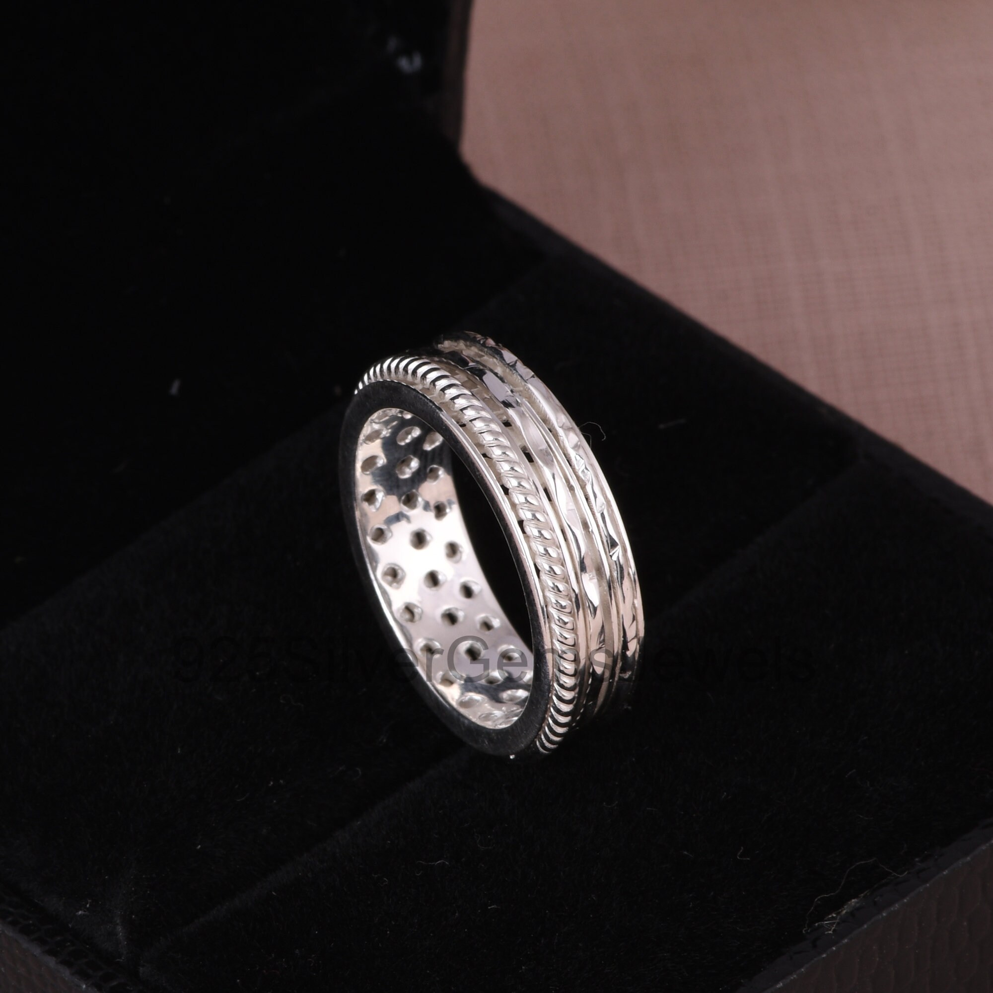 Anello Uomo N Argento Masscco 925 E Rame Martellato - Etsy Tala - Foto 6