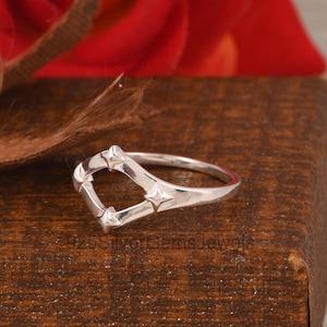 Anillo de estrella de plata - Anillo de diseño dividido - Anillo de múltiples estrellas hecho a mano - Tamaño personalizado disponible - Regalo para ella - Joyería de plata de ley 925.