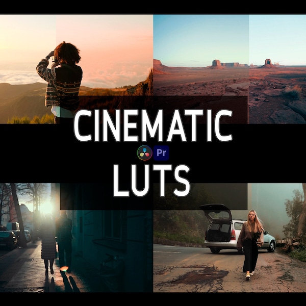 LUTS pack - 16 Classic Cinematic LUTS , Color Grading, LUTS for Premier Pro, Davinci Resolve