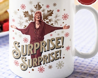 Surprise Surprise Lady Coffee Mug, TikTok Funny Viral Meme, TikTok Valentines Day Gift for Wife Sister Girlfriend, Retro Valentines Gag Gift