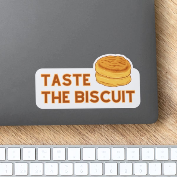 Taste the Biscuit TikTok Viral Stickers, Funny Stickers for Laptop Water Bottle Phone, Gift for Bakers, Vinyl Decal Sticker for Laptops Car