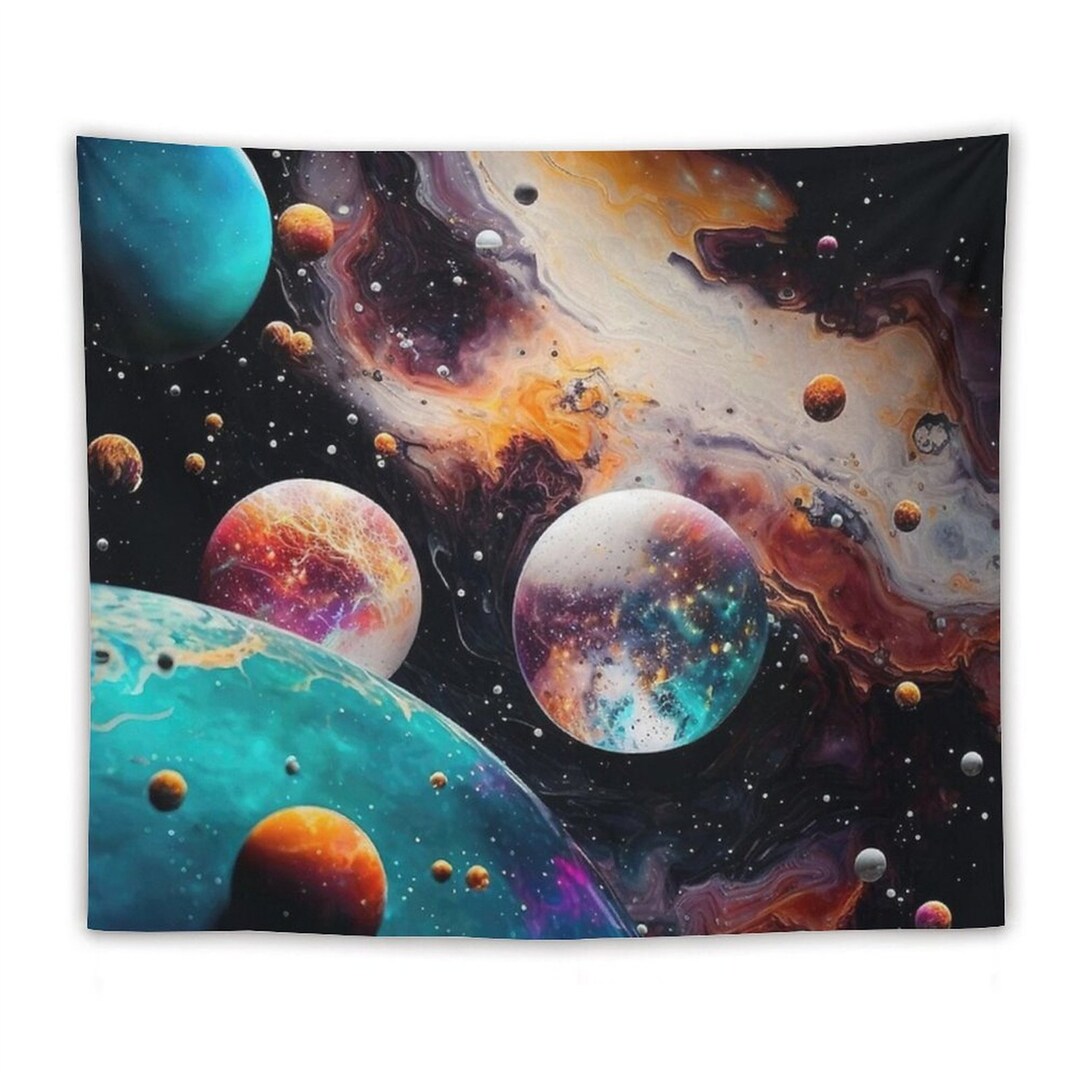 Galaxy Planets Tapestry Solar System Wall Hanging for - Etsy