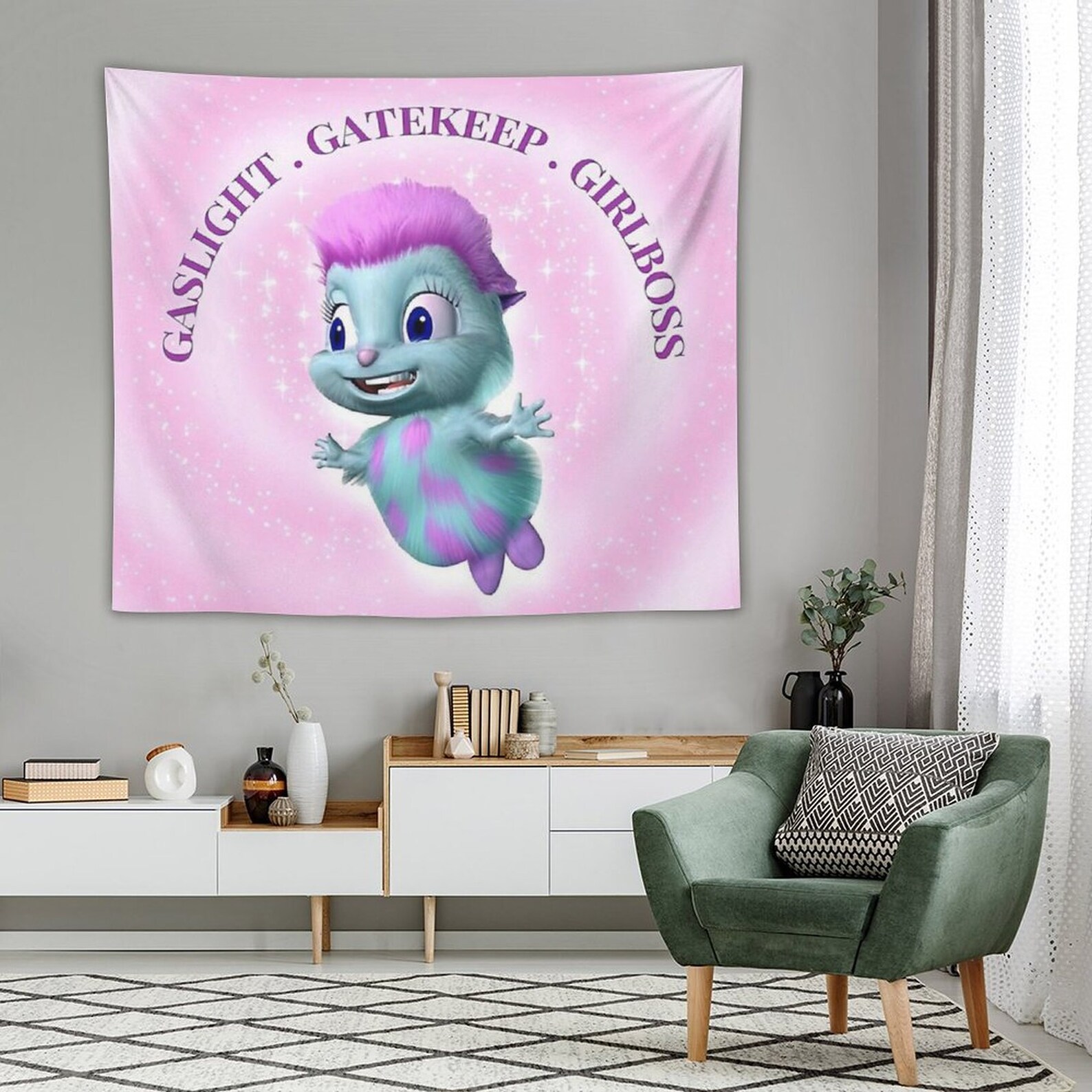 Bibble Meme Tapestry Funny Beliefs Tapestries Gaslight Etsy Canada