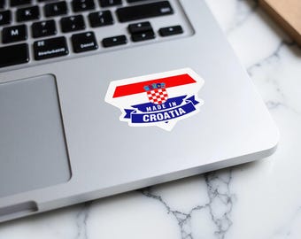 Adesivo con bandiera croata, decalcomania in vinile fustellato, regalo per gli amanti della Croazia