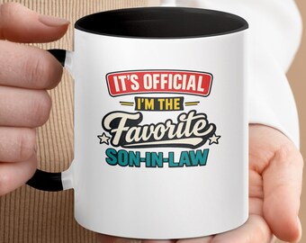 Favorite Son-in-Law Mug, Retro Distressed Humor Coffee Cup