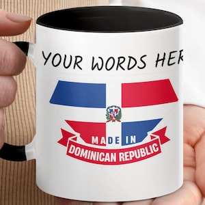 Custom Dominican Republic Flag Mug: Personalized Coffee Cup
