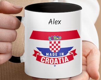 Taza personalizada de Croacia, regalo para mostrar el orgullo croata