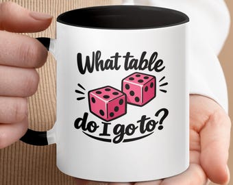 Funny Dice Gamer Mug, RPG Board Game Player Coffee Cup, D&D Dungeon Master Gift