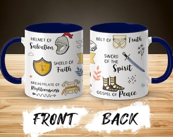 Put on the Full Armor of God Mug, Christian Mug, Inspirational Mug, Bible Verse Mug, Faith-Based Mug, Spiritual Gift Mug, Ephesians 6 Mug