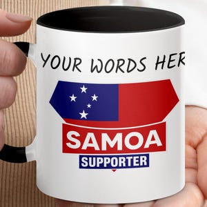 Samoa Supporter Mug: Personalized Coffee Cup, Samoa Pride