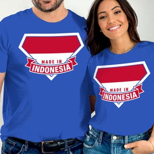 Made in Indonesia T-Shirt, Indonesian Pride Tee, Souvenir T-Shirt, Indonesia Gift Idea, Indonesia Flag Shirt, Indonesian T Shirt for Men and