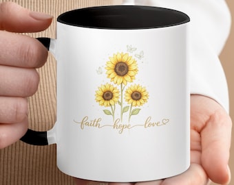 Beautiful Sunflower Mug Set (16oz), Vibrant Talavera Handmade Mug, Large  Blue & White Spring Coffee Cup, Mexican Pottery Mug for Mom/friend - Etsy