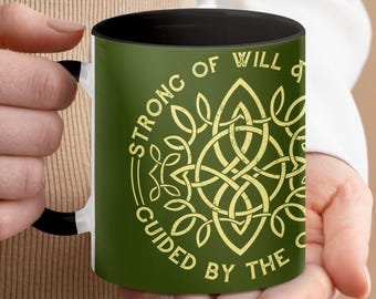Celtic Knot Mug: Green Witch Pagan Coffee Cup