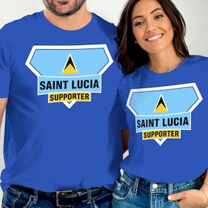 Saint Lucia Supporter T-Shirt: Flag Pride Souvenir