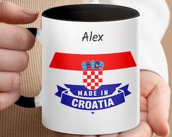 Spersonalizowany kubek z flagą Chorwacji, spersonalizowany kubek do kawy z motywem dumy