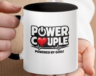 Mok Power Couple, christelijk geloof relatiegeschenk, jubileum huwelijkscadeau
