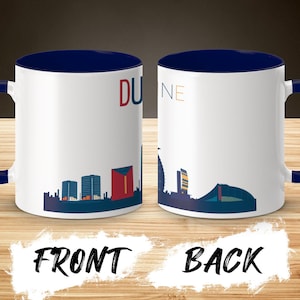 Dubai Skyline Mug - Minimalist Black and White City Souvenir
