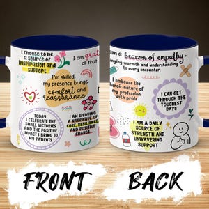 Nurse Daily Affirmations Mug, Inspirational Nurse Gift, Positive Quotes Mug for Healthcare Workers, Motivational Nurse Coffee Cup