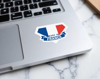 French Flag Vinyl Sticker, France Pride, Kiss Cut