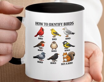 Grappige mok vogelspotten, koffiekopje ornitholoog, cadeau natuurliefhebber