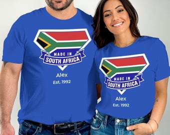 Personalized South Africa Pride Tee - Custom Name & Year